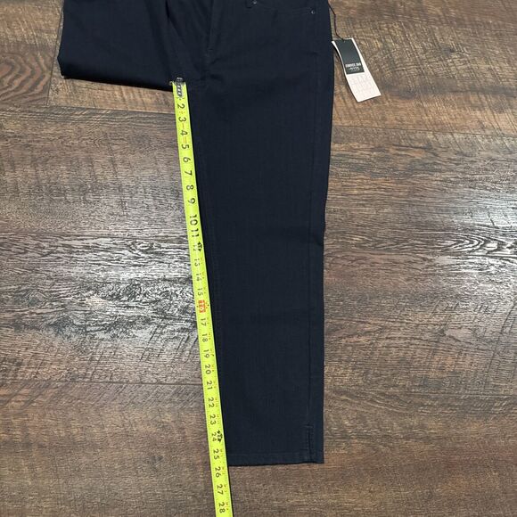 NYDJ Jeans Curves 360 Shape Slim Straight Bowen Dark Wash Stretch Size 12 New - Picture 6 of 12